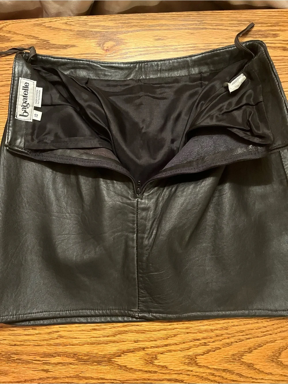 bagatelle Black Faux Leather Mini Skirt
